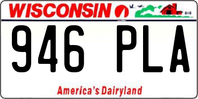 WI license plate 946PLA