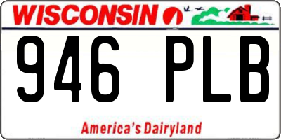 WI license plate 946PLB