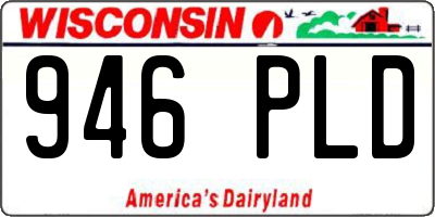 WI license plate 946PLD