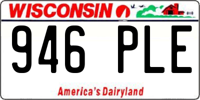 WI license plate 946PLE