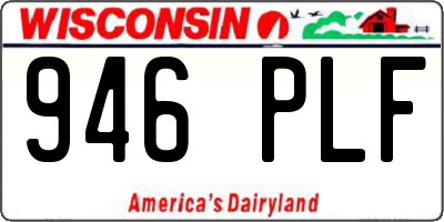 WI license plate 946PLF
