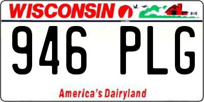 WI license plate 946PLG