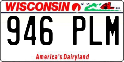 WI license plate 946PLM