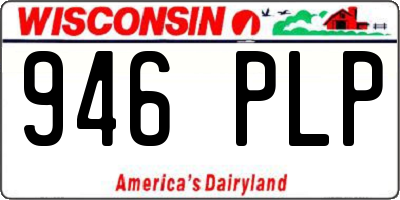 WI license plate 946PLP