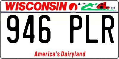 WI license plate 946PLR