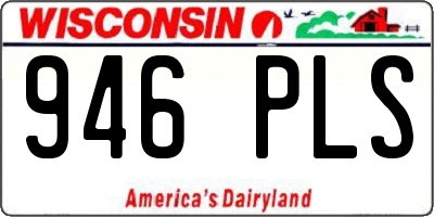 WI license plate 946PLS