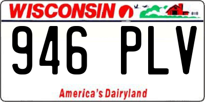 WI license plate 946PLV