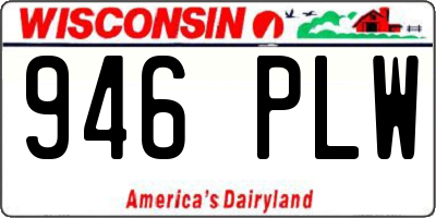 WI license plate 946PLW