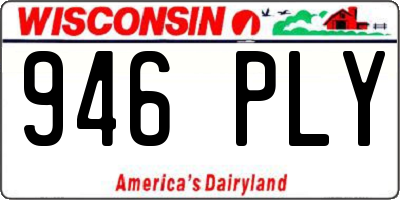WI license plate 946PLY