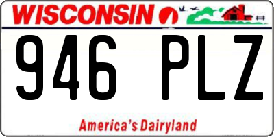 WI license plate 946PLZ