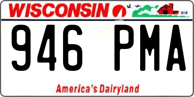 WI license plate 946PMA