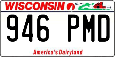 WI license plate 946PMD