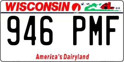 WI license plate 946PMF