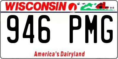 WI license plate 946PMG