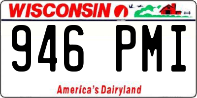 WI license plate 946PMI