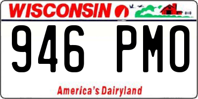 WI license plate 946PMO