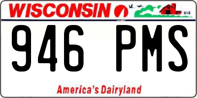 WI license plate 946PMS