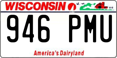 WI license plate 946PMU