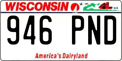 WI license plate 946PND