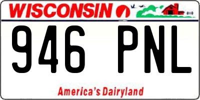 WI license plate 946PNL