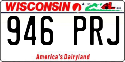 WI license plate 946PRJ