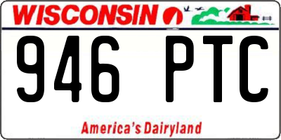 WI license plate 946PTC