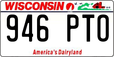 WI license plate 946PTO