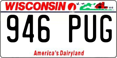 WI license plate 946PUG