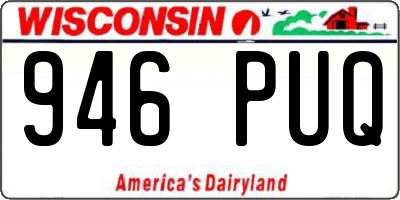WI license plate 946PUQ