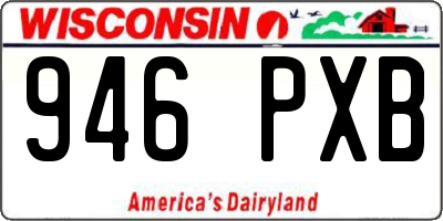 WI license plate 946PXB