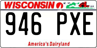 WI license plate 946PXE