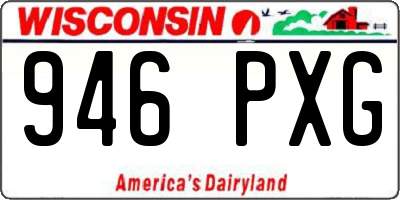 WI license plate 946PXG