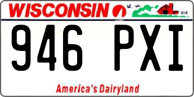 WI license plate 946PXI