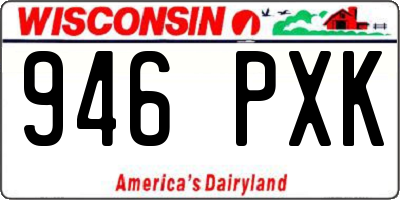 WI license plate 946PXK