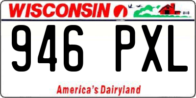 WI license plate 946PXL