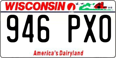 WI license plate 946PXO