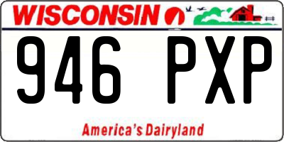 WI license plate 946PXP