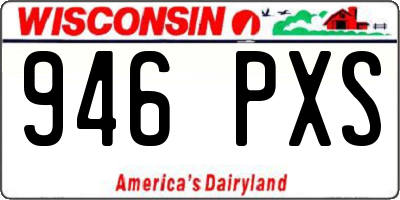 WI license plate 946PXS