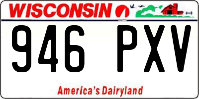WI license plate 946PXV