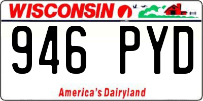 WI license plate 946PYD