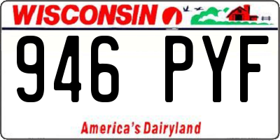 WI license plate 946PYF