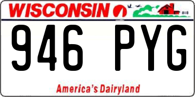 WI license plate 946PYG