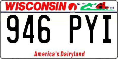 WI license plate 946PYI