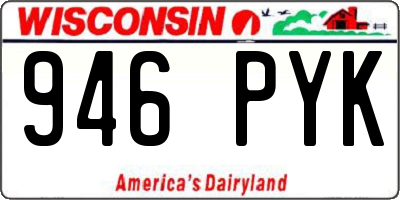 WI license plate 946PYK
