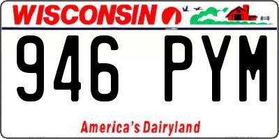 WI license plate 946PYM