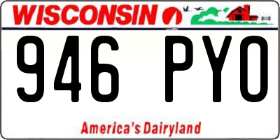 WI license plate 946PYO