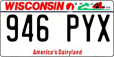 WI license plate 946PYX