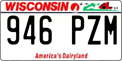 WI license plate 946PZM