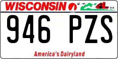WI license plate 946PZS