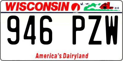 WI license plate 946PZW